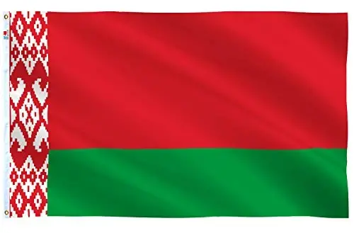 rhungift Belarus Flag 3x5 Ft Outdoor Large, Moderate-Outdoor Both Sides 100D Polyester Belarusian Flags,Canvas Header and Double Stitched - Brass Grommets for Easy Display Banner - 1