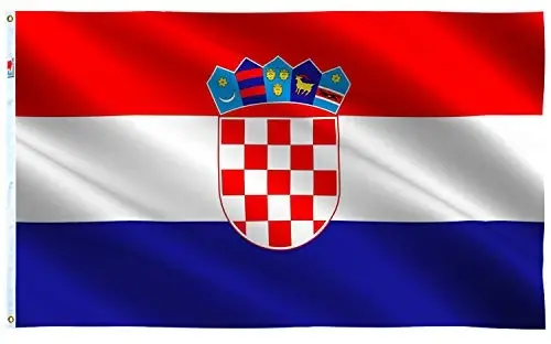 rhungift Croatia Flag Large 3x5 Ft, Moderate Outdoor/Indoor Both Sides 100D Polyester-Brass Grommets for Easy Display Croatian Flags 3' x 5' Banner - 1