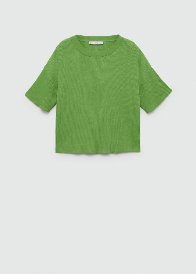 Ribana knit t-shirt (green) - 14