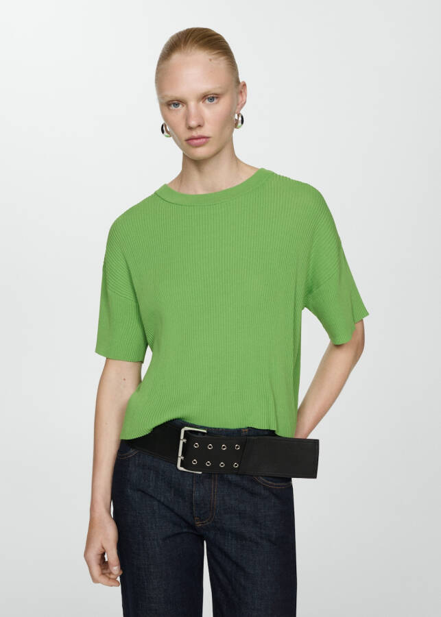 Ribana knit t-shirt (green) - 18