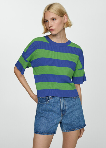 Ribana knit t-shirt (green) - 6