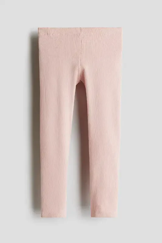 Ribana Knitted Jersey Leggings-Light pink - 1