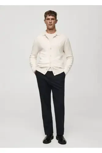 Ribana Wool Cardigan-Off White - MANGO MAN (1)