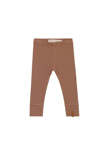 Ribbed Baby Leggings (Caramel Coffee) - SAND MOTHER
