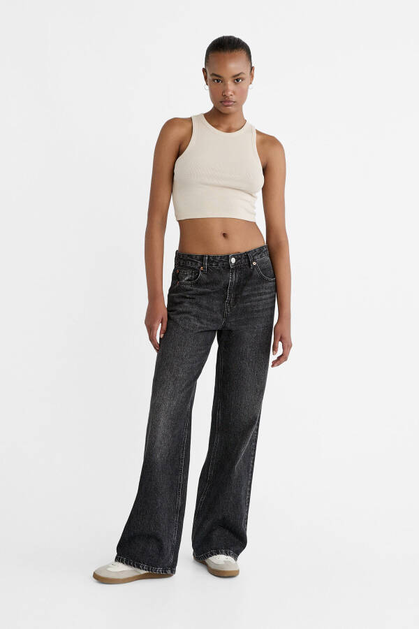 Ribbed Basic Crop Top - 2