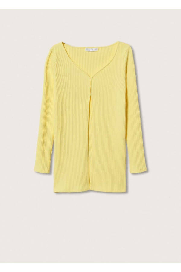 Ribbed Knit Cardigan - 3