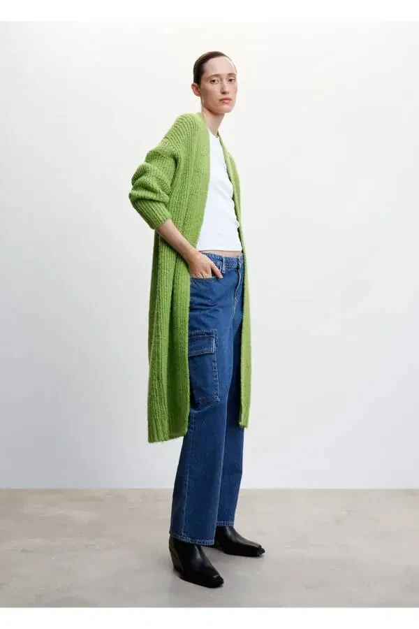 Ribbed Knit Cardigan - 2