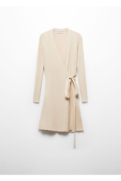 Ribbed Knit Envelope Hem Cardigan - 3