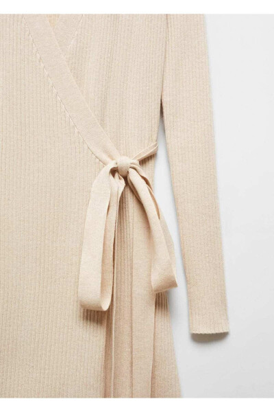 Ribbed Knit Envelope Hem Cardigan - 6