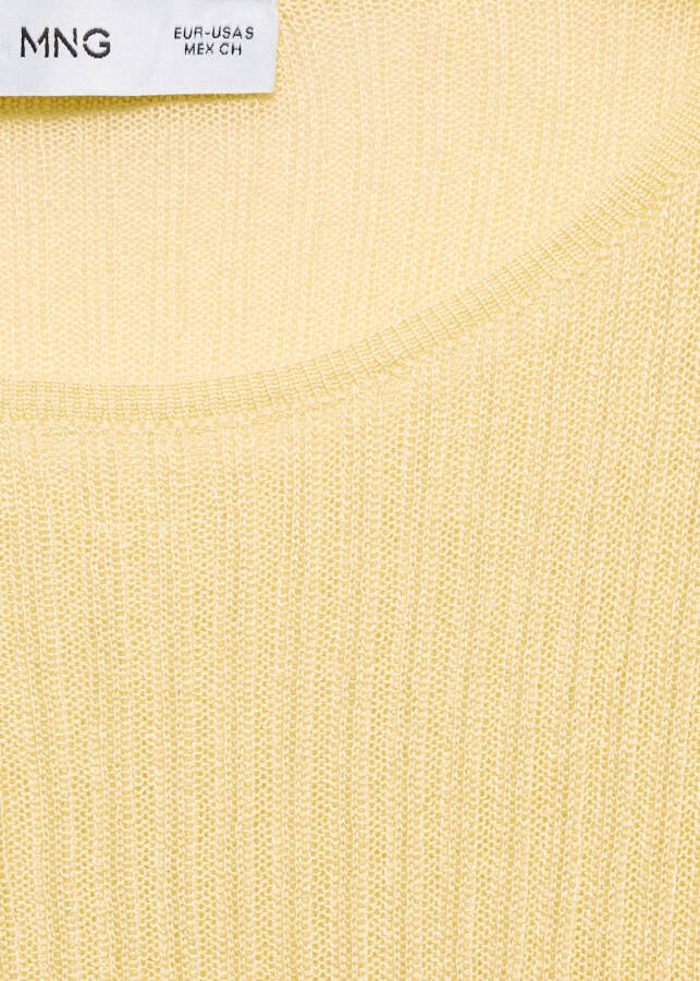 Ribbed knit sweater - Pastel Yellow - 21