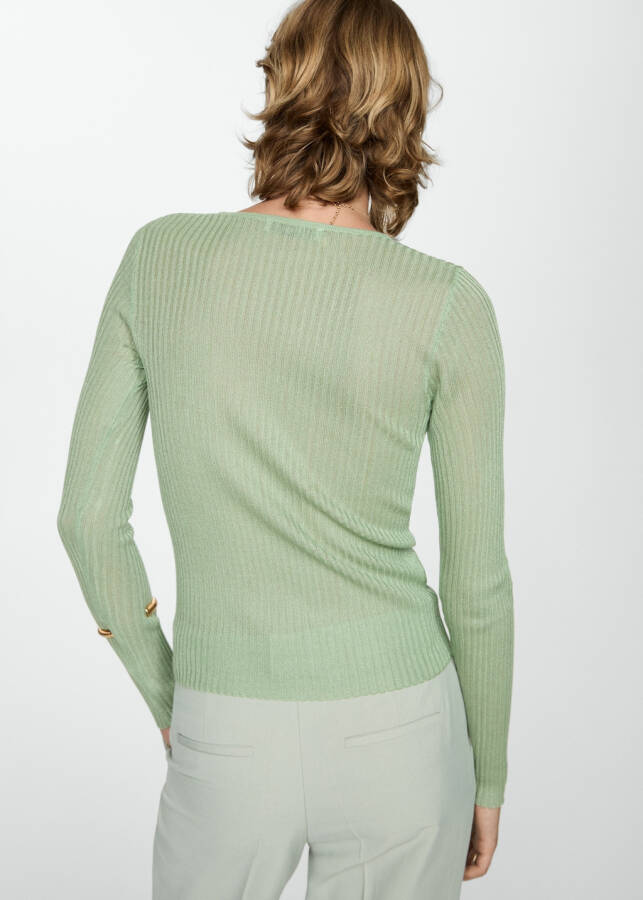 Ribbed knit sweater - Pastel Yellow - 3