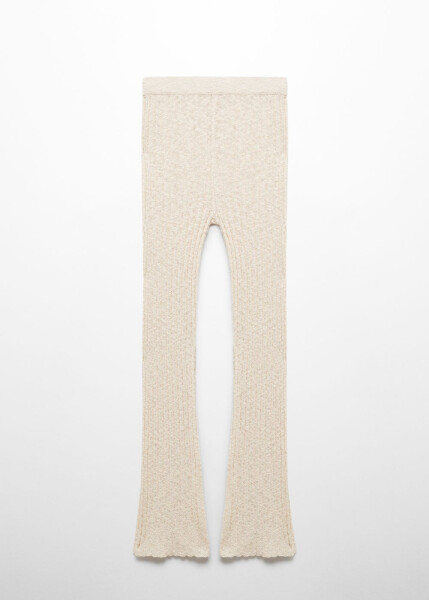 Ribbed Knit Wide Leg Pants - 10