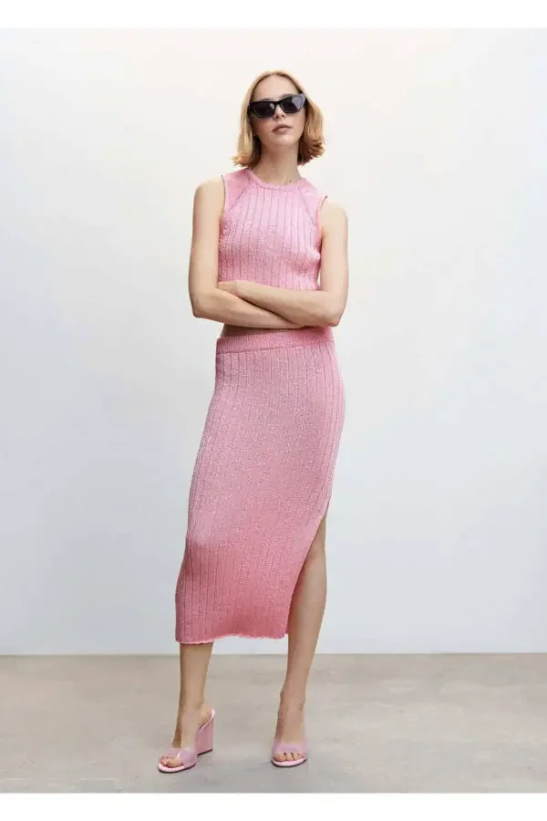 Ribbed Knitted Blouse - 2