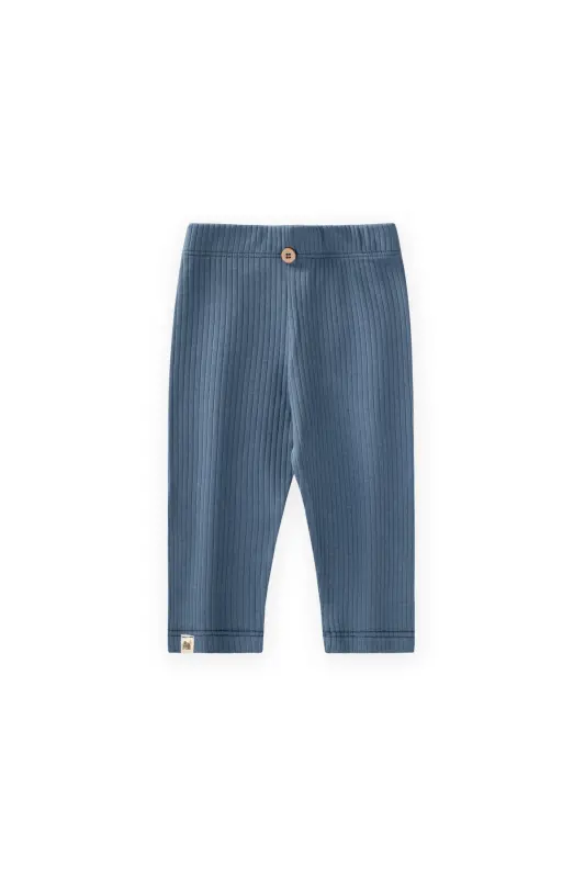 Ribbed Leggings 0-5 Years Indigo Blue - CIGIT