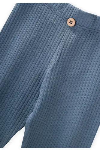 Ribbed Leggings 0-5 Years Indigo Blue - 3