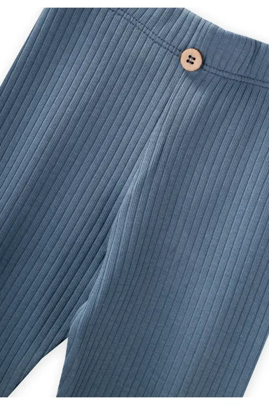 Ribbed Leggings 0-5 Years Indigo Blue - 3
