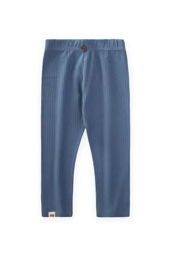 Ribbed Leggings 0-5 Years Indigo Blue - 1