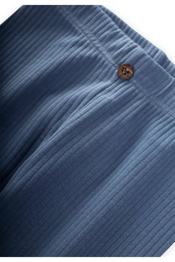 Ribbed Leggings 0-5 Years Indigo Blue - 3