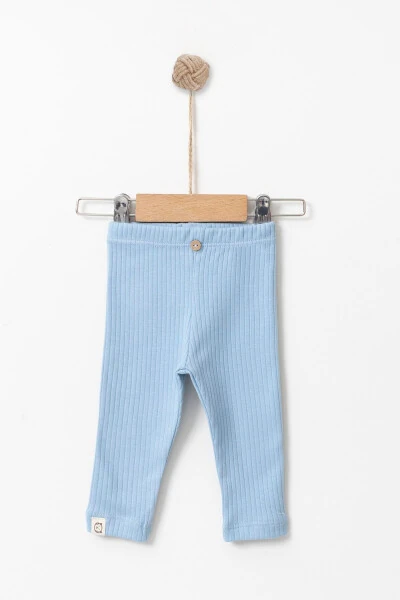 Ribbed Leggings 3-18 Months Blue - Modazone