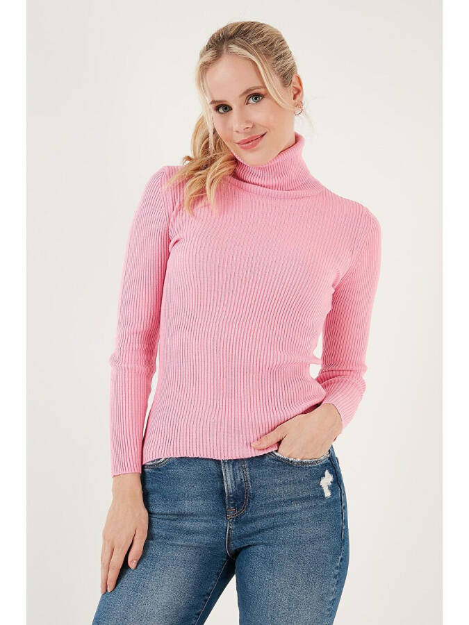 Ribbed Regular Fit Fisherman Neck Soft Acrylic Sweater 4614102 - 6