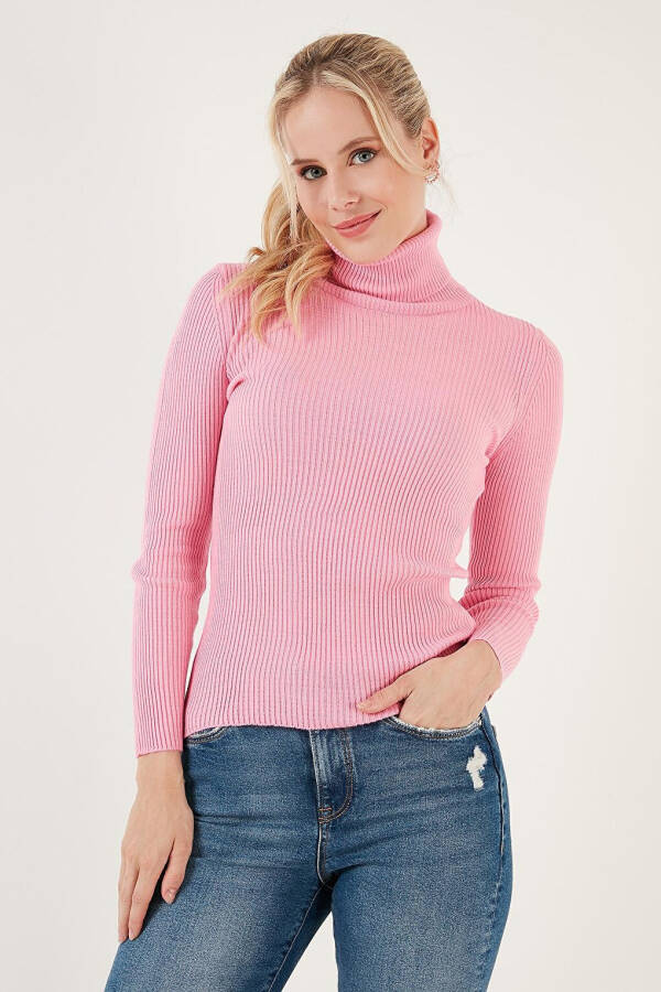 Ribbed Regular Fit Fisherman Neck Soft Acrylic Sweater 4614102 - 16