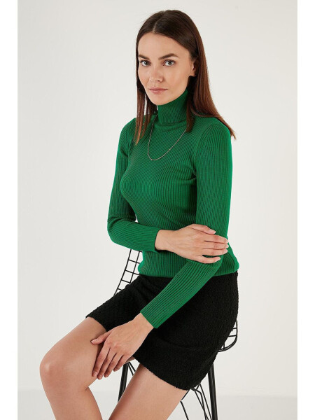 Ribbed Regular Fit Fisherman Neck Soft Acrylic Sweater 4614102 - LC WAIKIKI