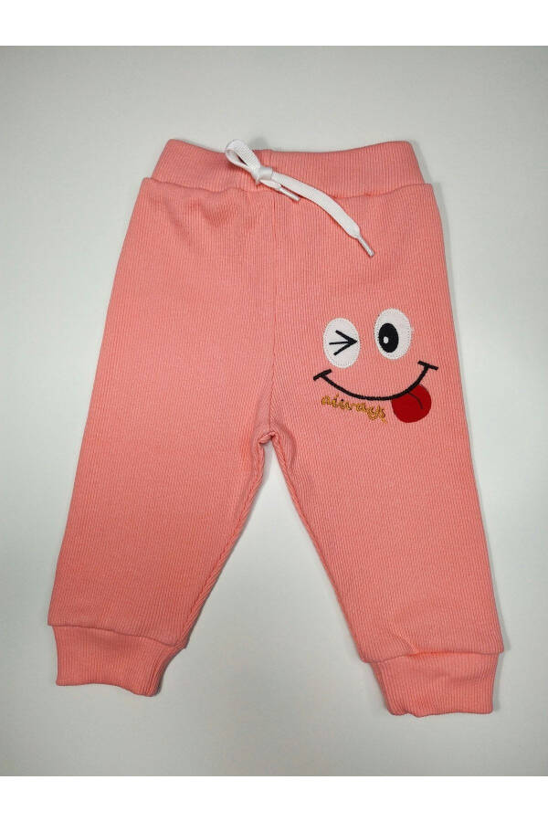 Ribbed Ribana Baby Leggings (Smiling Face Unisex) - 1