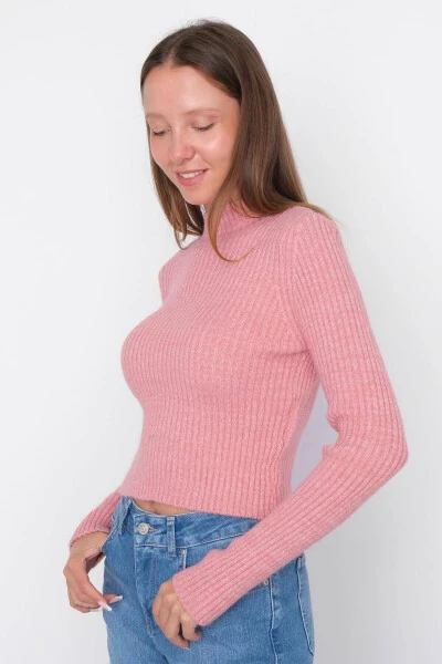 Ribbed Stand Collar Knit Sweater K3303-asn75 - 5