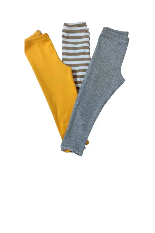 Ribbed Stretchy 3-Pack Baby Leggings Kids Leggings Single Bottom - 1