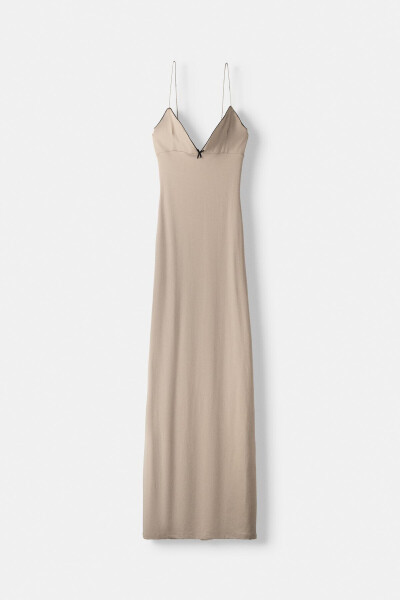 Ribbon-tied Strapless Midi Dress - 3