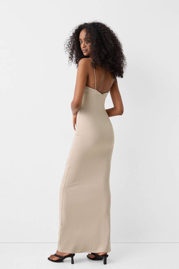 Ribbon-tied Strapless Midi Dress - 4