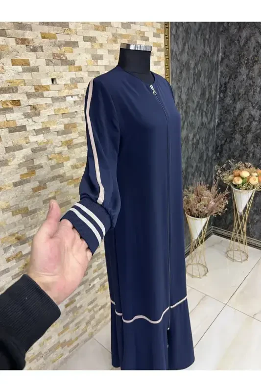 RIBBONED SPORTS FERACE-NAVY BLUE - 8