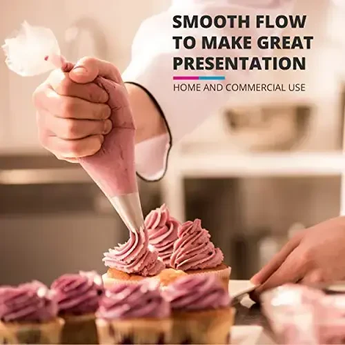 Riccle Disposable Piping Bags 12 Inch - 100 Anti Burst Pastry Bags - Icing Piping Bags for Frosting - Ideal for Cakes and Cookies Decoration - RICCLE (1)