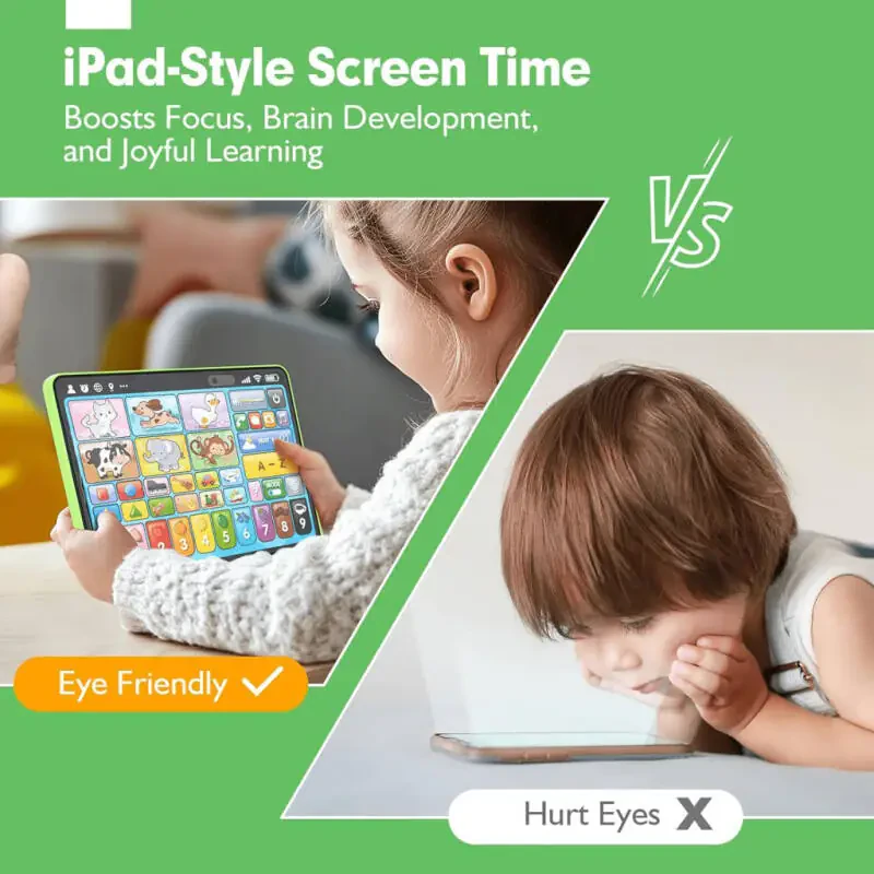 Richgv Kids Learning Tablet Trilingual Learning Pad, Educational Montessori Toy Interactive Musical Toys for 1 Year Boys Girls - 6