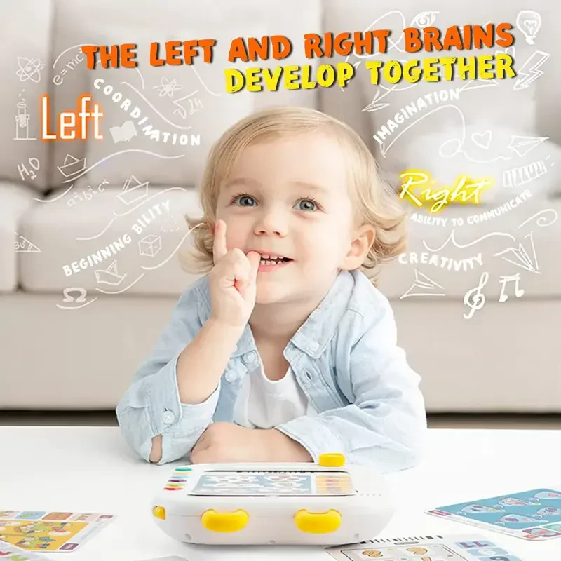 Richgv Logic Learning Pad for Toddlers, Early Development Activity Toys, Interactive Learning Toy for Kids, 120 Pages Logic Training Cards, Matching Game Toy, Gift for Preschool Boy Girl 3 4 5 6 +-MULTICOLOR-1 - RICHGV