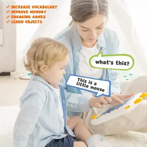 Richgv Logic Learning Pad for Toddlers, Early Development Activity Toys, Interactive Learning Toy for Kids, 120 Pages Logic Training Cards, Matching Game Toy, Gift for Preschool Boy Girl 3 4 5 6 +-MULTICOLOR-1 - 7