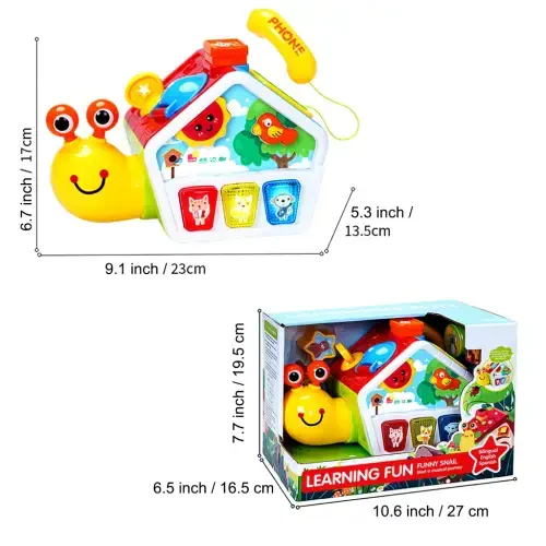Richgv Musical Snail Toys Baby Crawling Toys for 6-12 Month, Educational Montessori Toddler Toy Christmas Gifts for Boys Girls - 4