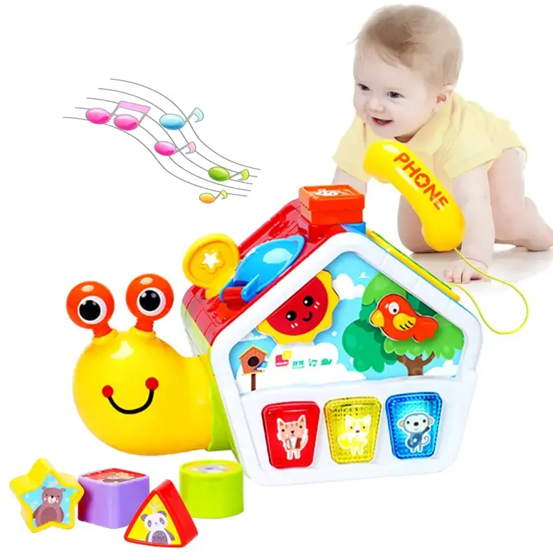 Richgv Musical Snail Toys Baby Crawling Toys for 6-12 Month, Educational Montessori Toddler Toy Christmas Gifts for Boys Girls - 8