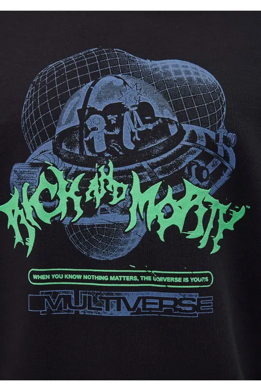 Rick and Morty Printed Black Sweatshirt 0S10185-900 - 7