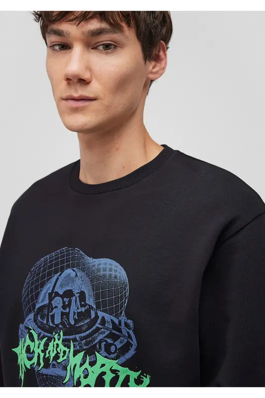 Rick and Morty Printed Black Sweatshirt 0S10185-900 - 5