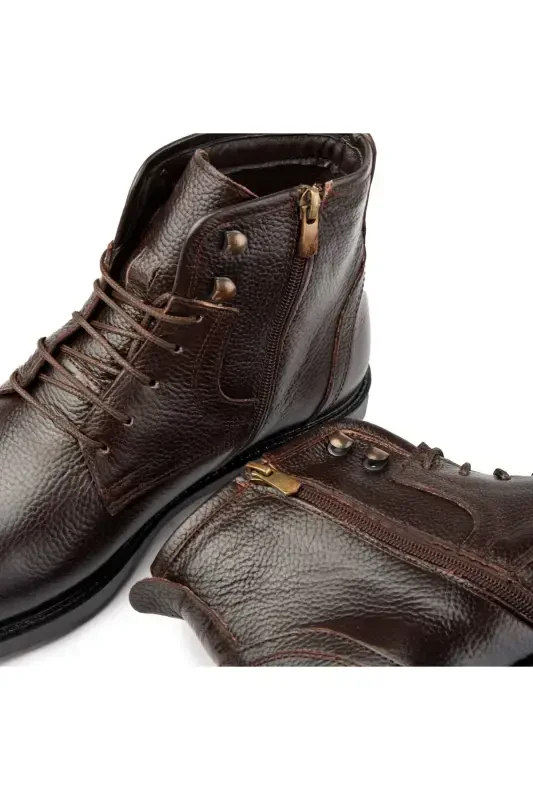 Rico Genuine Leather Lace-up Rubber Sole Men's Boot - 3