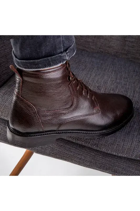 Rico Haqiqiy Charm Bog'ichli Rezina Taglik Erkaklar Boti, - 5