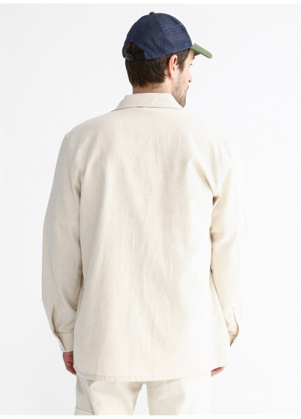 RIGEL Long Pocket Summer Jacket for Men in Beige - 9