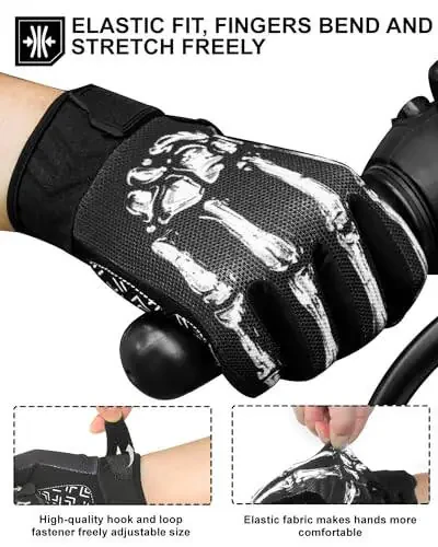 RIGWARL Motorcycle Gloves for Men Women Touchscreen, Lightweight Dirt Bike Glove Non-Slip, Skeleton Motorcycle Riding Glove - 5