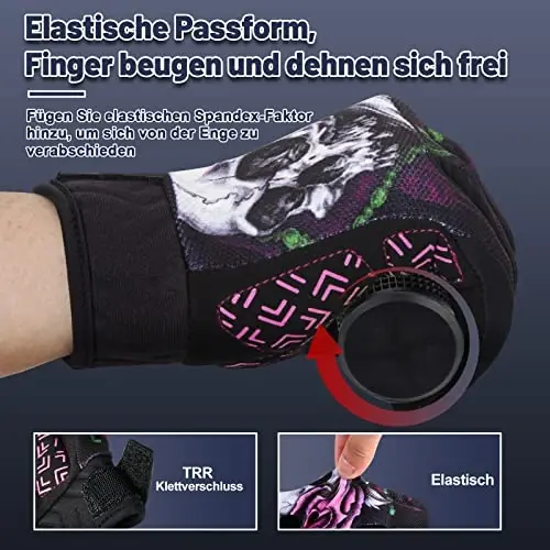 RIGWARL Motorcycle Gloves for Men Women Touchscreen, Lightweight Dirt Bike Glove Non-Slip, Skeleton Motorcycle Riding Glove - 5