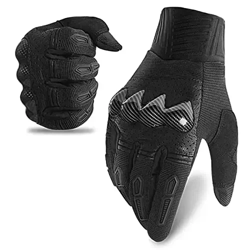 RIGWARL Motorcycle Gloves for Men Women Touchscreen, Lightweight Dirt Bike Glove Non-Slip, Skeleton Motorcycle Riding Glove - RIGWARL