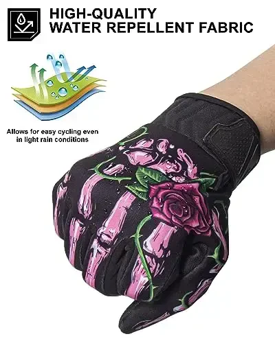 RIGWARL Motorcycle Gloves for Men Women Touchscreen, Lightweight Dirt Bike Glove Non-Slip, Skeleton Motorcycle Riding Glove - 4