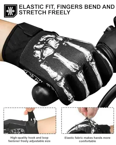 RIGWARL Motorcycle Gloves for Men Women Touchscreen, Lightweight Dirt Bike Glove Non-Slip, Skeleton Motorcycle Riding Glove - 5