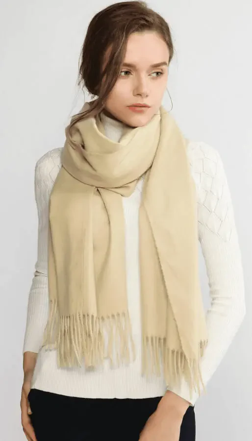 RIIQIICHY Qishki Ayollar Shali Bej PasModazoneina Shallar To'y Uchun Kechki Ko'ylaklar Uchun Katta Yumshoq Issiq Shallar - 7