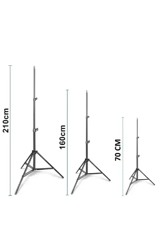 Ring Light 14 Inç Tiktok Youtuber Çekim Tripod Işıklı Telefon Tutucu Makyaj Işığı +2.1 Mt Tripod-14 İNÇ SİYAH - 4